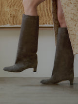 スエードロングブーツ 6921/BASS/GREY