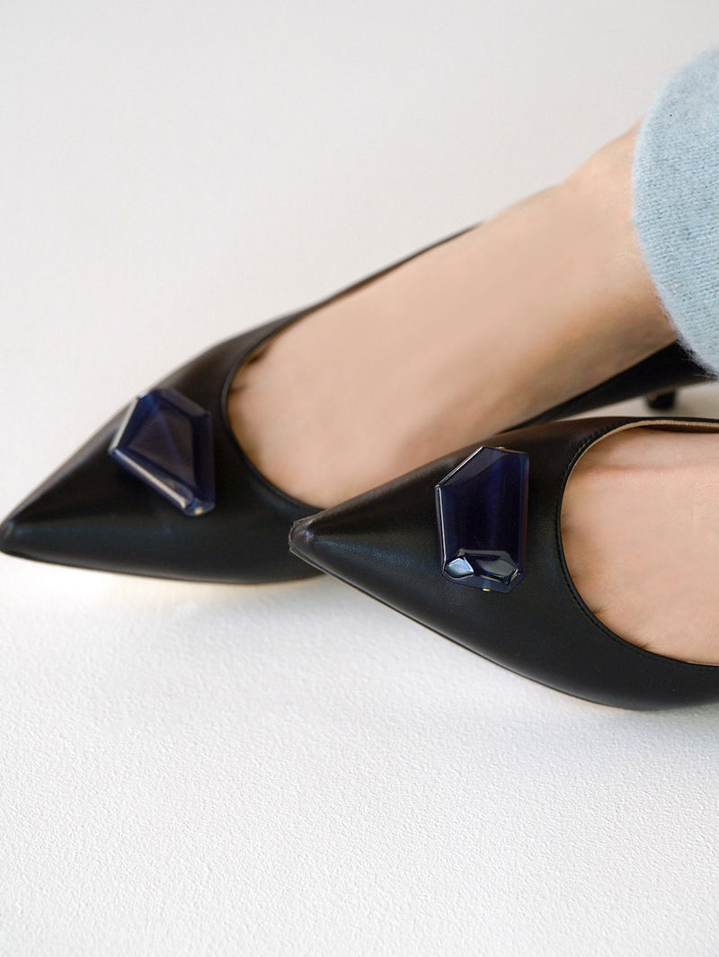ストーンパンプス 7507/AGU/BLACK