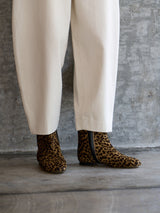 リアルヘアカーフレオパードショートブーツ 7519/15P