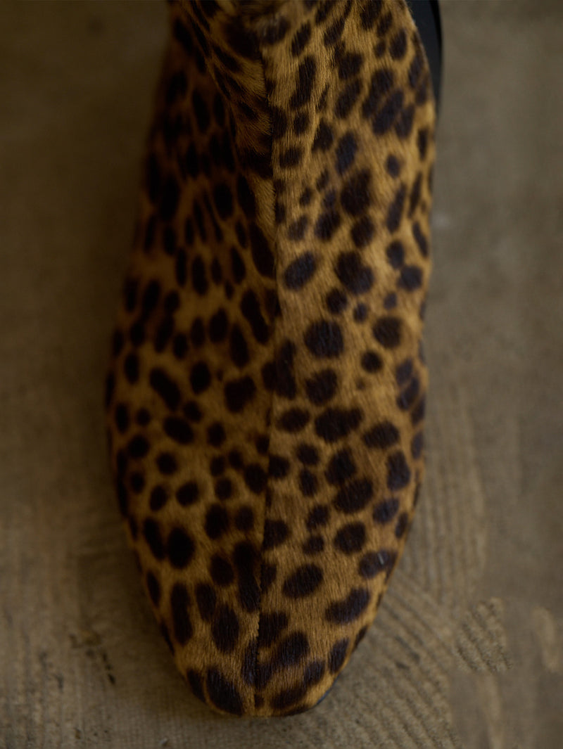 リアルヘアカーフレオパードショートブーツ 7519/15P