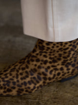 リアルヘアカーフレオパードショートブーツ 7519/15P