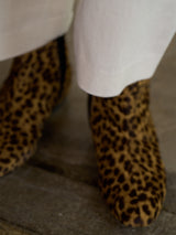 リアルヘアカーフレオパードショートブーツ 7519/15P