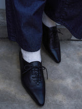 ポインテッドレースアップシューズ 7512/PINK