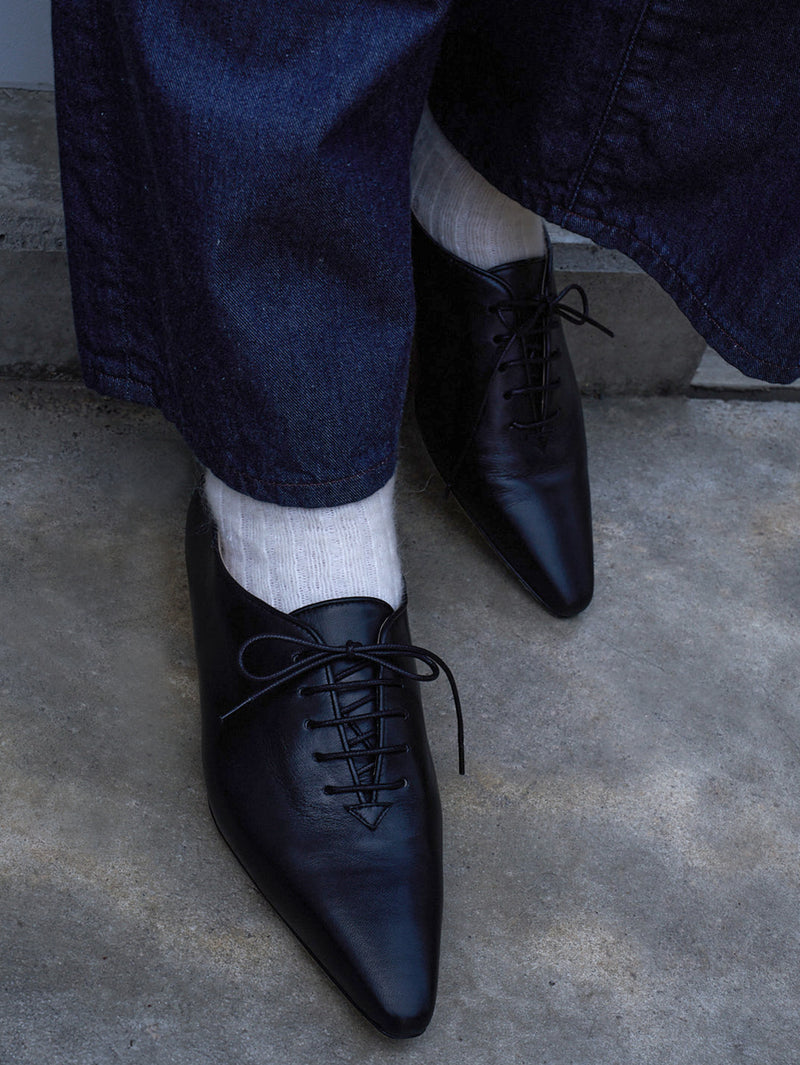 ポインテッドレースアップシューズ 7512/PINK