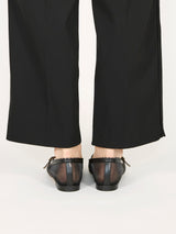 レースメッシュフラットシューズ 7600T/512/BLACK