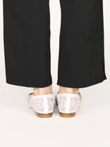 【予約】レースメッシュフラットシューズ 7600T/512/WHITE