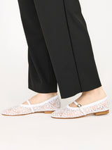 【予約】レースメッシュフラットシューズ 7600T/512/WHITE