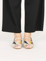 【予約】プリントメリージェーンフラットシューズ 7610T/512