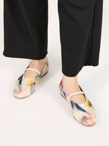 【予約】プリントメリージェーンフラットシューズ 7610T/512