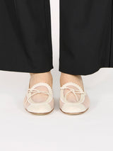 【予約】メッシュリボンローファーパンプス 7628/DIDO/WHITE