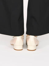 【予約】メッシュリボンローファーパンプス 7628/DIDO/WHITE