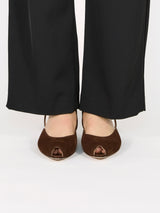 【予約】アンクルストラップオープントゥサンダル 7624/PINK/BROWN