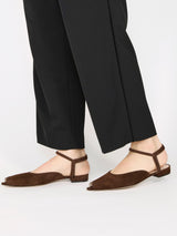 【予約】アンクルストラップオープントゥサンダル 7624/PINK/BROWN