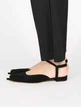 【予約】アンクルストラップオープントゥサンダル 7624/PINK/BLACK