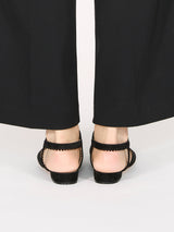 【予約】アンクルストラップオープントゥサンダル 7624/PINK/BLACK