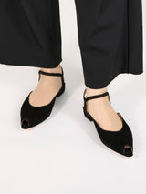 【予約】アンクルストラップオープントゥサンダル 7624/PINK/BLACK