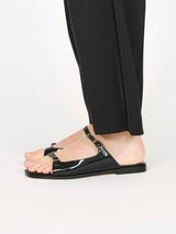 【予約】パテントフラットストラップサンダル 7625/MISS