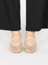 【予約】メッシュアーモンドトゥパンプス 7623/IRIS/WHITE