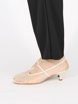 【予約】メッシュアーモンドトゥパンプス 7623/IRIS/WHITE