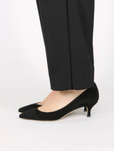 【予約】スエードプレーンパンプス 6025/OLGA/BLACK