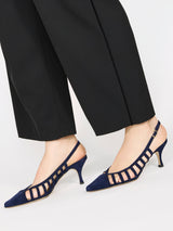 カットワークバックストラップサンダル 7614/OLGA