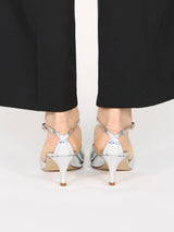 ALMA アンクルストラップパンプス 7305/AGU/SILVER