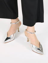 ALMA アンクルストラップパンプス 7305/AGU/SILVER