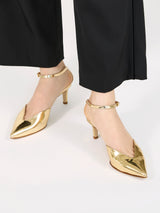 ALMA アンクルストラップパンプス 7305/AGU/GOLD