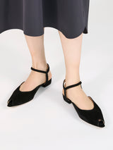 アンクルストラップオープントゥサンダル 7624/PINK/BLACK