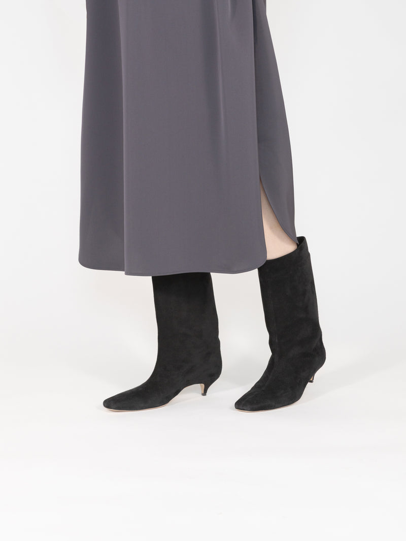 スクエアトゥースエードミドルブーツ 7321/EMA/KHAKI