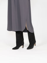 スエードミドルブーツ 7320/BOOT/BLACK