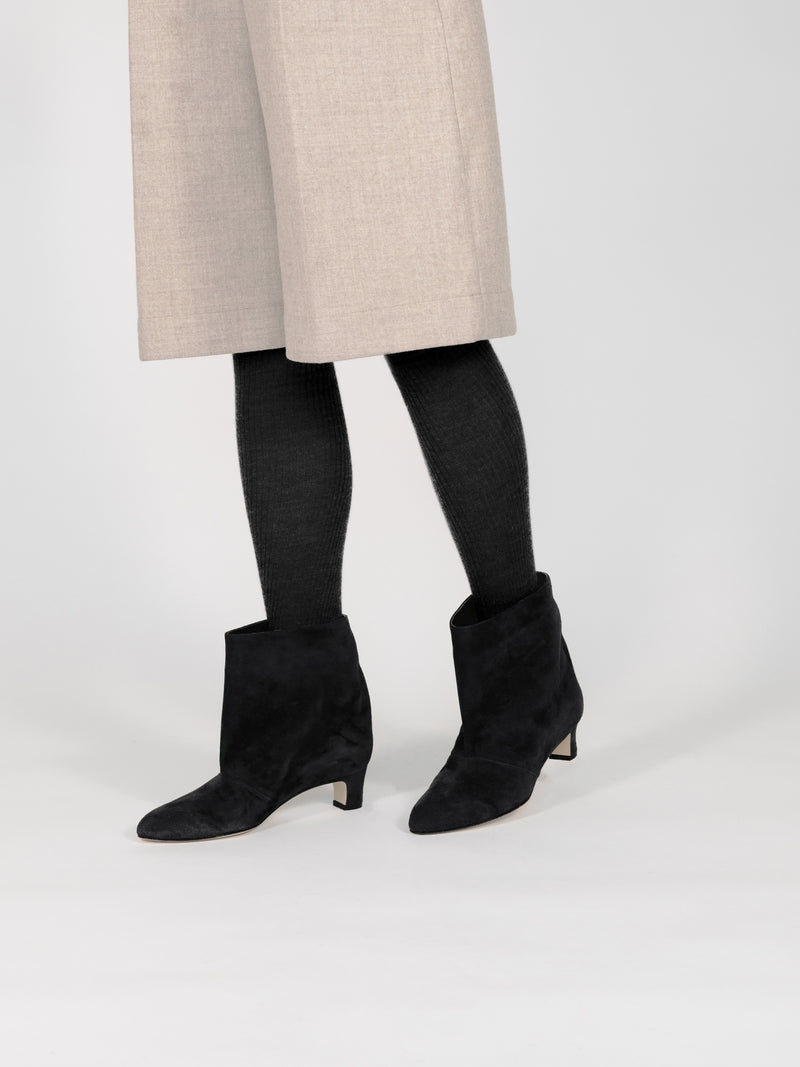 スエードショートブーツ 6923/BASS/BLACK