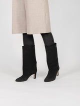 スエードミドルブーツ 7320/BOOT/BLACK