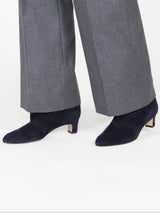 スエードショートブーツ 6923/BASS/NAVY