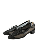 メッシュリボンローファーパンプス 7628/DIDO/BLACK