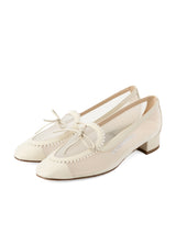 【予約】メッシュリボンローファーパンプス 7628/DIDO/WHITE
