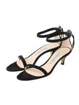 【予約】ストーンアンクルゴムストラップサンダル 7601/551/BLACK