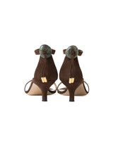 【予約】ストーンアンクルゴムストラップサンダル 7601/551/BROWN