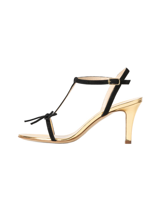 リボンアンクルストラップサンダル 7640/759/GOLD