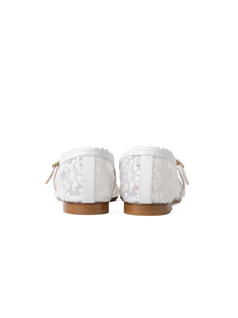 レースメッシュフラットシューズ 7600T/512/WHITE – NEBULONI E.