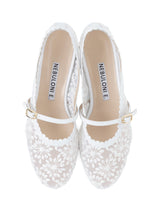 【予約】レースメッシュフラットシューズ 7600T/512/WHITE