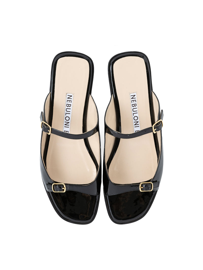 【極美品】PELLICO パテントレザー サンダル ストラップ　23〜23.5㎝ 予約】パテントフラットストラップサンダル 7625/MISS – nebulonie