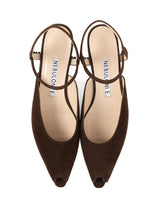 【予約】アンクルストラップオープントゥサンダル 7624/PINK/BROWN