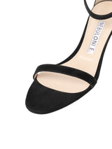 【予約】ストーンアンクルゴムストラップサンダル 7601/551/BLACK