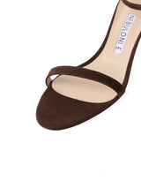 【予約】ストーンアンクルゴムストラップサンダル 7601/551/BROWN