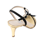 【予約】リボンアンクルストラップサンダル 7640/759/GOLD