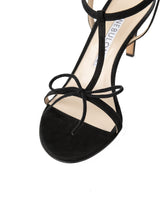 【予約】リボンアンクルストラップサンダル 7640/759/BLACK