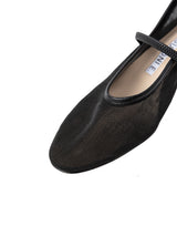 【予約】メッシュアーモンドトゥパンプス 7623/IRIS/BLACK