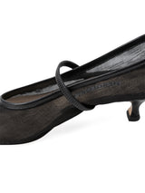 【予約】メッシュアーモンドトゥパンプス 7623/IRIS/BLACK