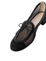 メッシュリボンローファーパンプス 7628/DIDO/BLACK